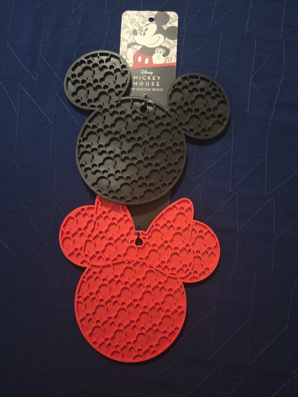 Disney Mickey Mouse Silicone Trivets – Black & Red Set